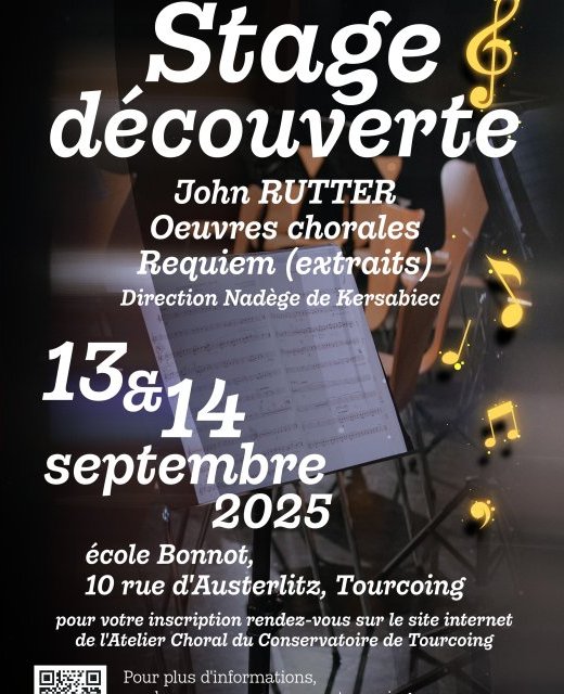 Stage choral  - Atelier Conservatoire Tourcoing