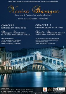 Monteverdi et Vivaldi samedi 7 et dimanche 8 juin 2014 - Atelier Conservatoire Tourcoing